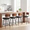 Set of 2 Counter Bar stools 27" with Padded Seat and Metal Legs